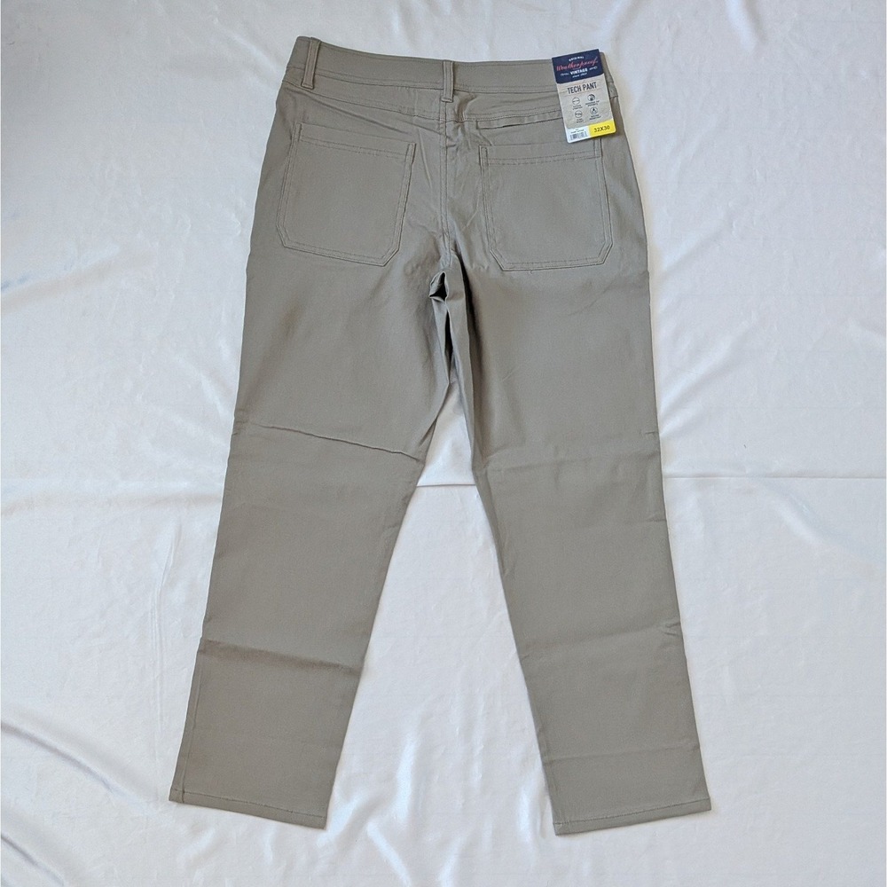 New Weatherproof Vintage Men's Straight Fit Tech Pants Tan 32x30 - Picture 3 of 8